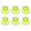 6-Piece Round Bubble Level, 10x6mm, Mini Round Bullseye Level for Camera Tripods, Telescopes, Workshops, Turntables, and Picture Frames, Green