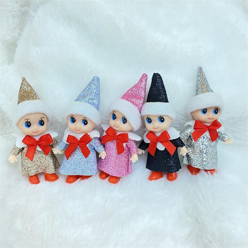 10pcs Christmas Elf Doll Gift Toys Elf Book Red Boy Red Girl Mix Coulor Dolls Clothes Toys For Kid Children Toy 2024 New