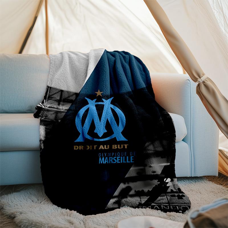 1pc Marseille Theme Blanket - Digital Print, Polyester, Cozy for All Seasons, Perfect for Outdoor, and Travel