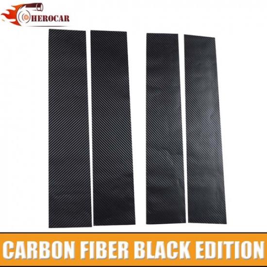 Car Window Pillar Post Trim Sticker Decal For Ford F150 2009-2014 Carbon Fiber