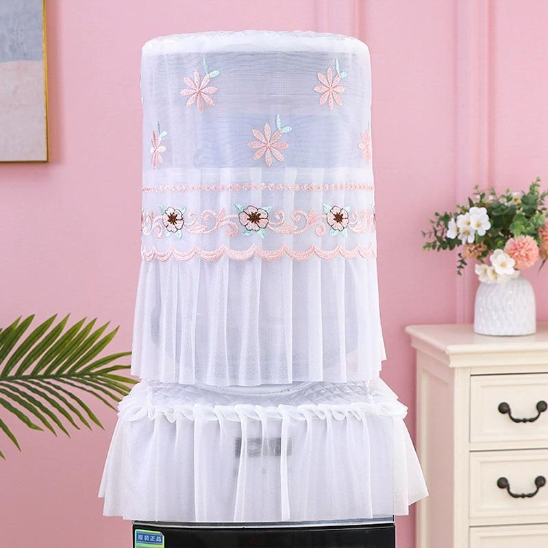 1 шт. Чехол от пыли для бочки Универсальный Принтованный Многоразовый Рукав для ведра Верхний Пыленепроницаемый Чехол для диспенсера воды Кружево Вышитый