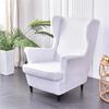 Thicken Plush Wing Chair Cover Stretch Armchair Slipcovers Removable Washable Elastic Single Sofa Covers with Seat Cushion Cover