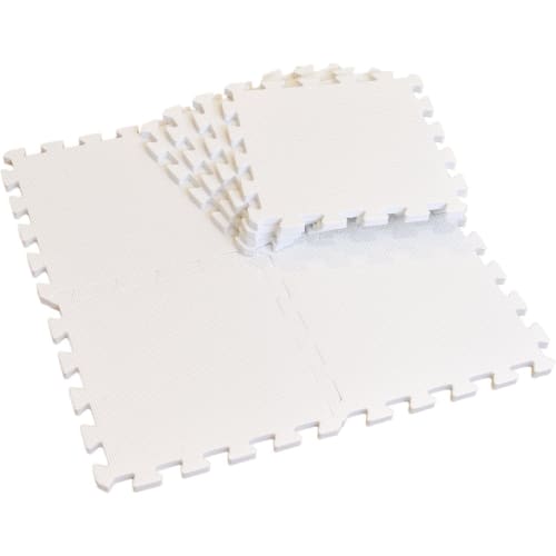 Unox Interlocking Mats, 30x30cm, Extra Thick, Approx. 14mm, White, Set of 8, 1.4cm Thick, Floor Protection, Scratch Prevention, Soundproofing, Vibrati