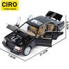 FTI5  Toy car, 1:24 black Mercedes-Benz classic car model with tiger head design, die-cast aluminum alloy, high-quality car model gift