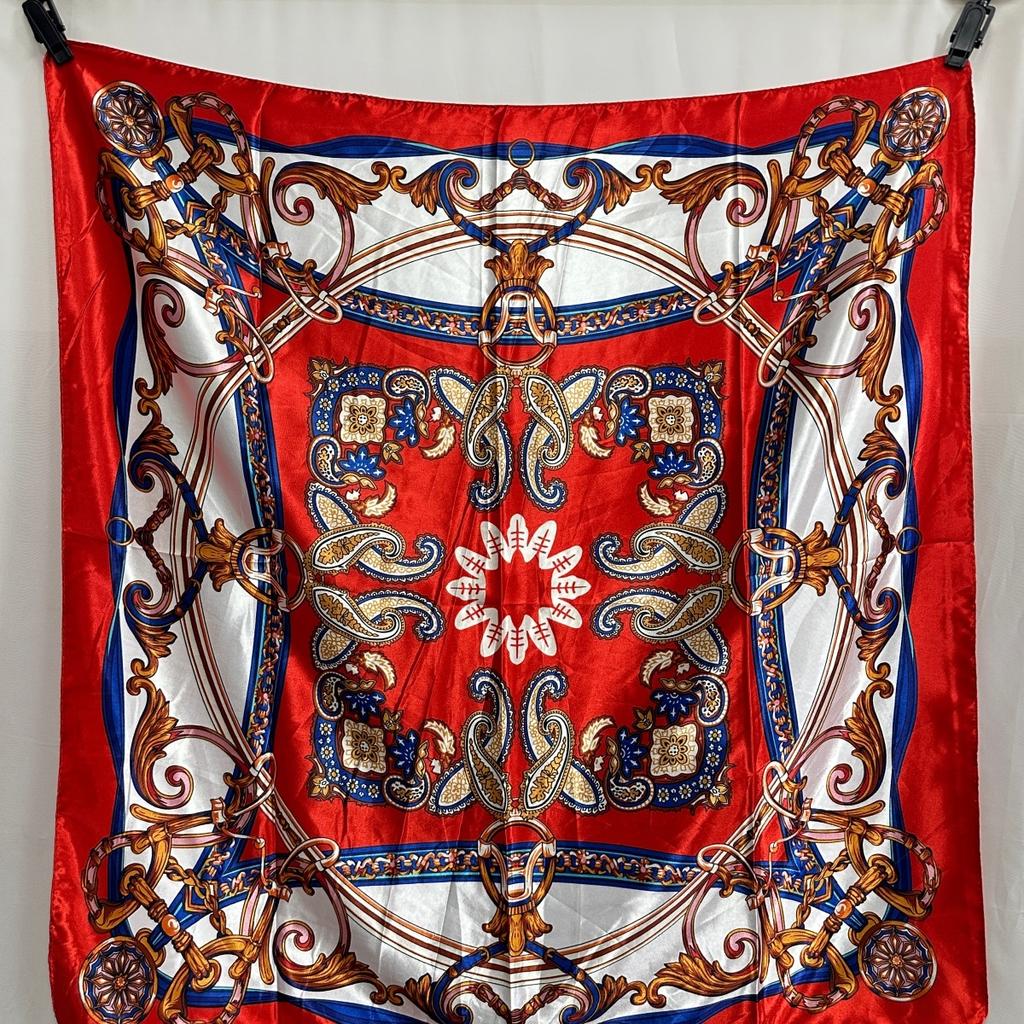 Scarf Female Fashion Hijab Square Bandana Handkerchief Satin Scarves Woman Headscarf Luxury Print Headband Travel Head Gear