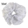 Polka Dot Hair Accessories Retro Tie for Women Girls, Soft Elastic Scrunchies, Elegant Polyester Ponytail Holder, Fashionable Korean Style Daily