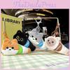 Cat Plush Fish Keychain Coin Purse Cartoon Animal Keyring Pendant Kids Gift
