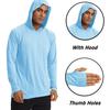 Sun Protection T-Shirts Mens Long Sleeve Hoodie Casual UV-Proof T-Shirts Breathable Lightweight Quick Dry T Shirts Male