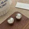 Luxurious Simple Design Brushed Frosted Metal Semicircle Earrings New Jewelry for Women Christmas Party Fashion Accessories