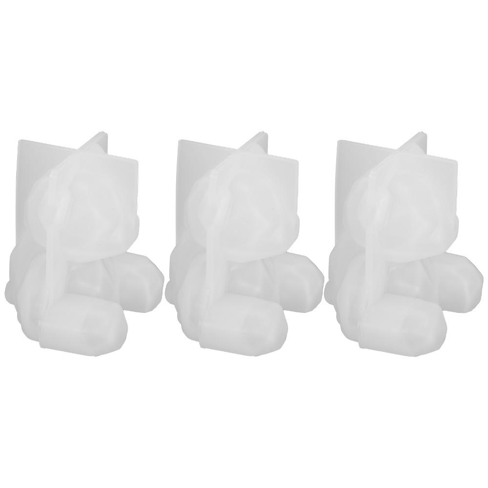 3pcs Cute Bear Bear Resin Mould Food-Grade Silicone 3D Bear Mould Candle Making
