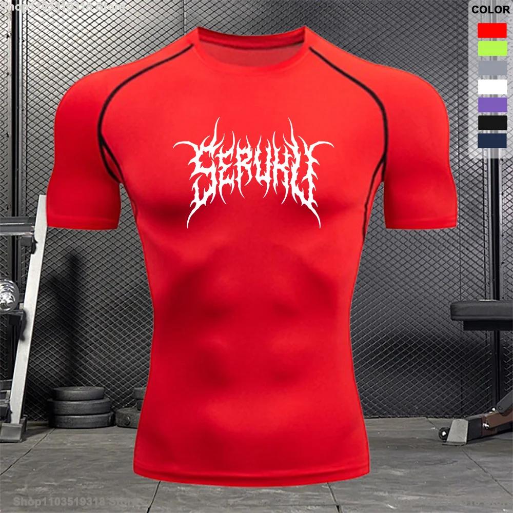 Мужская дышащая рубашка для фитнеса, летняя спортивная модная футболка с круглым вырезом и короткими рукавами, тренировочная футболка для бодибилдинга, S-3XL