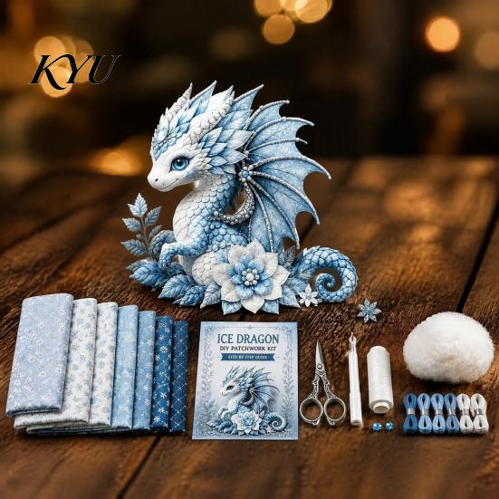 Custom Dragon Sewing Kit Patchwork DIY Kit, Fabric with Diy Pre-cut Fabric, Beginner Craft for Handmade Home Decor Family Weekend Activities