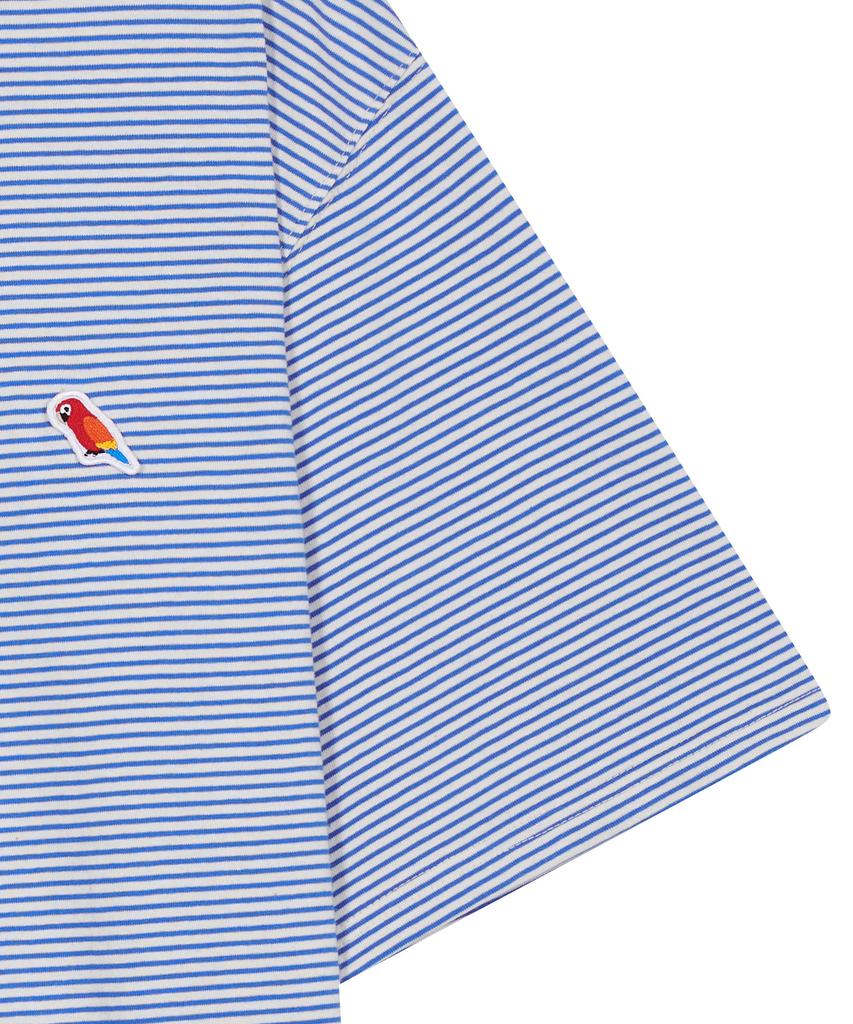 UNION BALANT Parrot Striped T-Shirt Blue