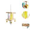 Bird Toy Chews Playground Grinding Claws Parrot Rainbow Swing Perch for Cockatiel Finches