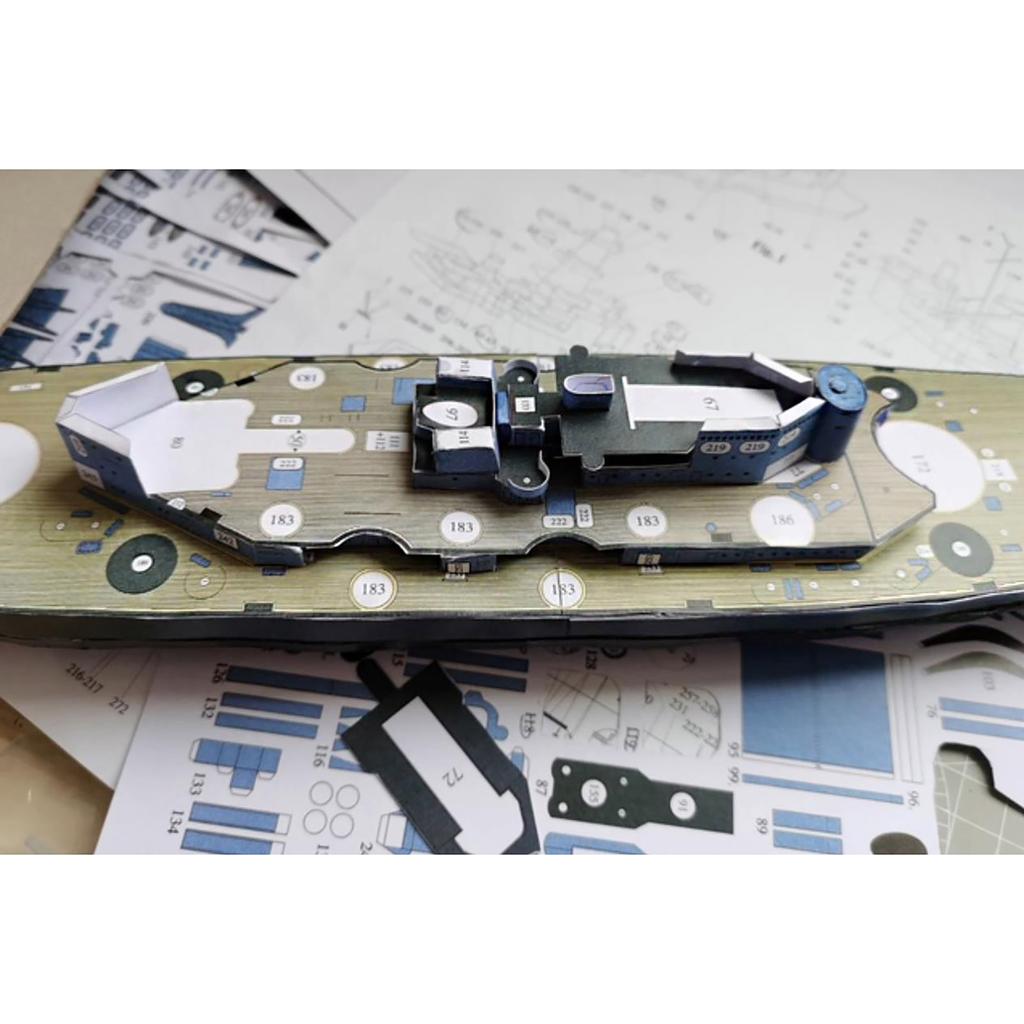 21" 1/400 ВМС США линкор North Carolina BB-55 Набор бумажных моделей Разобранные Военные DIY Украшения Для Коллекции Декора