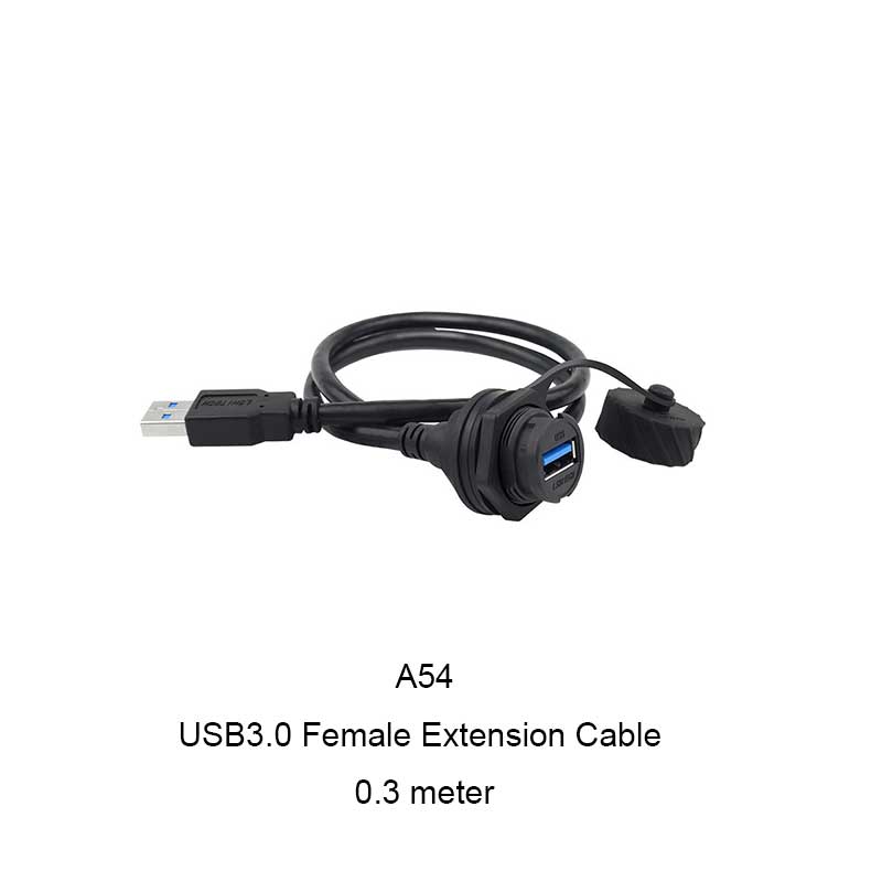 M20 M25 Bayonet Screw USB 3.0 Type c Micro-USB Panel Mount IP68 Waterproof USB Connector Cable