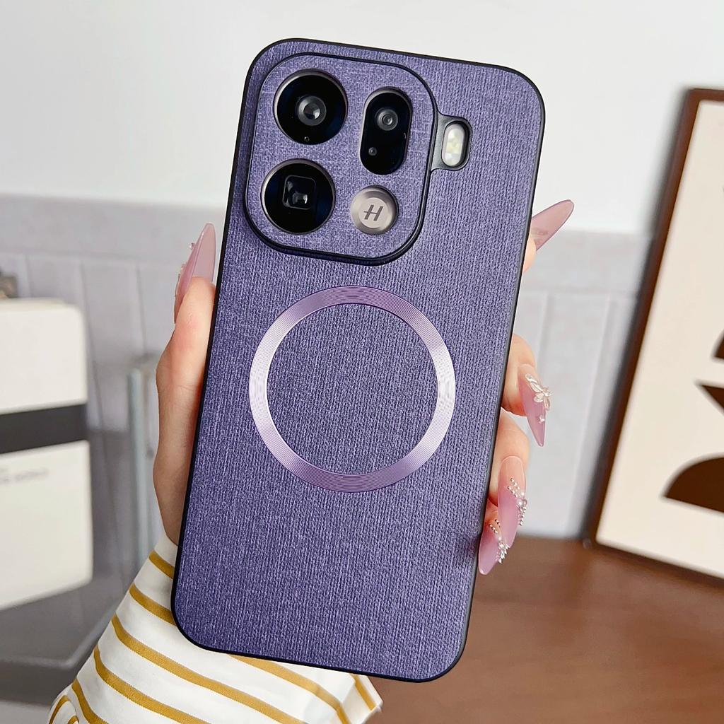 Для Oppo Find X9 X8 Pro для Magsafe Магнитный Чехол для Беспроводной Зарядки Чехол для Find X8 Ultra Find X9Pro Кожаная Защитная Крышка