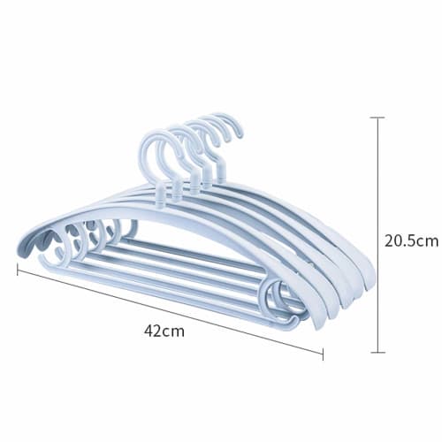 TIANYI 10-Piece Set of Heavy-Duty, Non-Slip Clothes Hangers with Anti-Slip Plastic Suit Hangers (Gray)