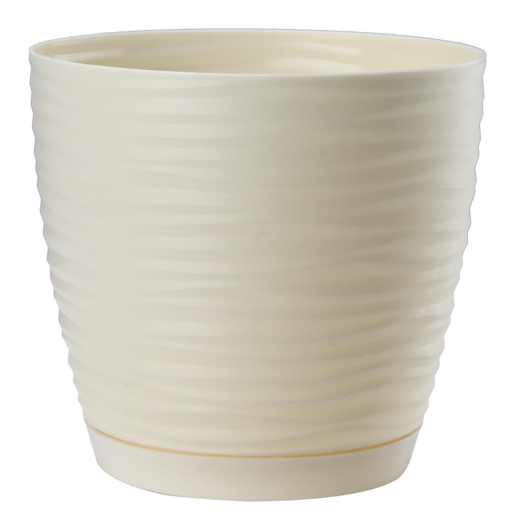 KADAX Doniczka Donica Na Kwiaty 13cm Osłonka Okrągła Kwietnik Plastikowa Antracyt