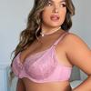 European and American Ultra-thin Double-breasted Underwire Lace Bra Shaping Plus Size Anti-sagging Bra