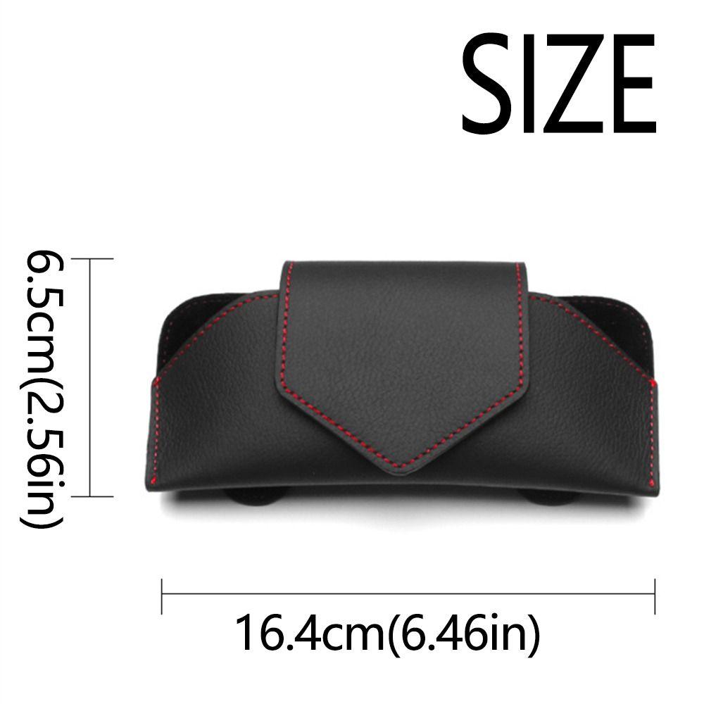 PU Leather Auto Eyeglasses Storage Case Auto Sun Visor Glasses Holder  for Car Sun Visor