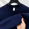 Blank Plain Crew Neck Tshirt Unisex Cotton Short Sleeve Loose Oversized Minimalist Basic Tee Casual Daily Wear Top