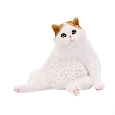 Фигурка кошки, игрушка в виде животного, реалистичная скульптура, украшение на торт, имитация фигурки котенка на Пасху