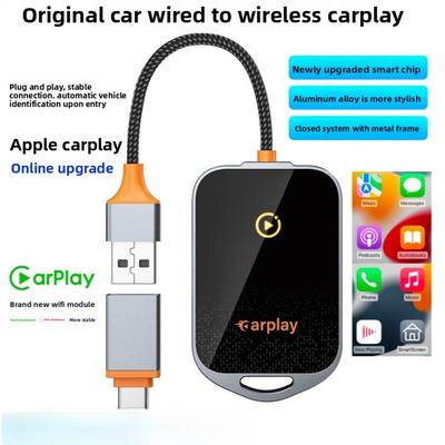 Беспроводной адаптер CarPlay K81 Смарт-бокс WIFI6 Bluetooth 5.0 для бесшовной автомобильной навигации и подключения