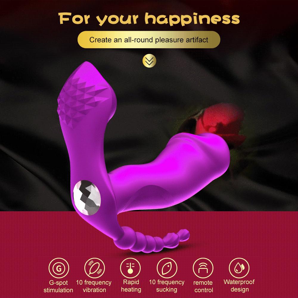 3 в 1 женский фаллоимитатор, сосущий вибратор, секс-игрушки, трусики, носимые