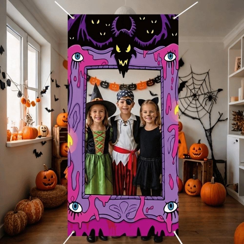 Pumpkin Halloween Photo Booth Frame Props Spooky Halloween Photo Backdrop Halloween Party