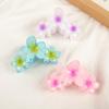 Gradient Design Hair Clip Claws Plumeria Shark Hair Claw Colorful Gradient Flower Clips  Girls Gift