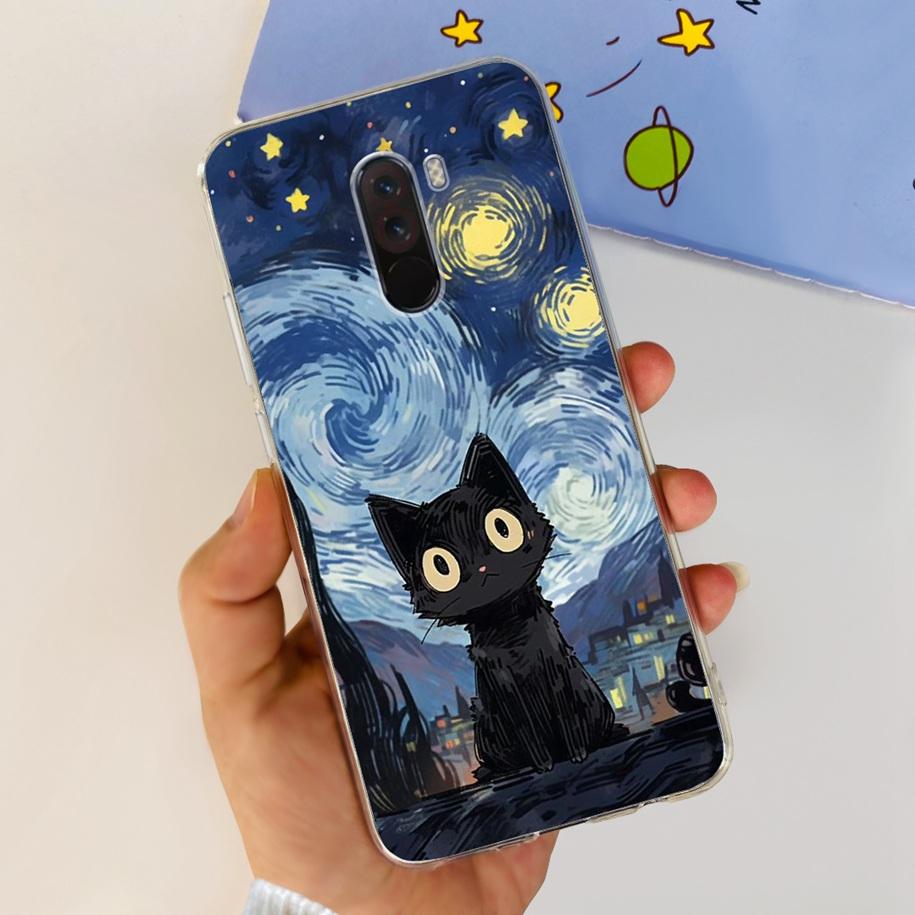 Чехол для Xiaomi Pocophone F1 Poco F1 Модный чехол с цветами Мягкий силиконовый тонкий чехол для телефона для xiaomi Pocophone F1 Global F 1 Funda
