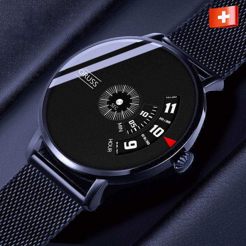 ORUSS New TOP Brand Luxury Men's Watch With Box Waterproof Calendar Men's Quartz Watches