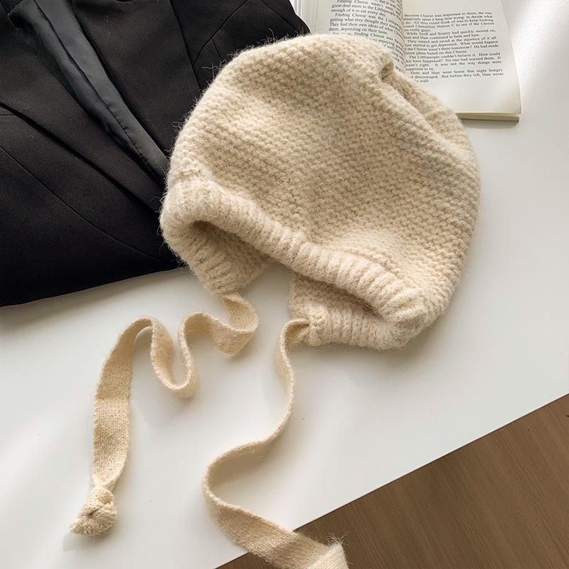 Мешок шляпа Hepburn wind lazy straps stack hat женская осень и зима милая теплая холодная шерстяная шерстяная шапка