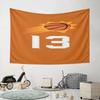 Orange Basketball Design with Number 13 Pattern Wall Hanging Tapestry Decorative Tapestry Home Decor for Bedroom and Living Room