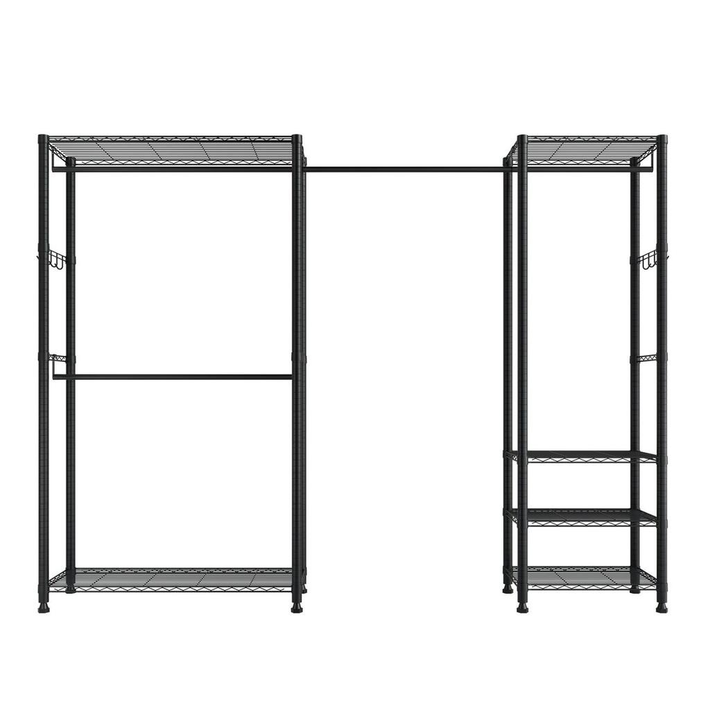 Clothing Garment Rack, Heavy Duty Clothes Rack, Freestanding Clothes Racks with Steel Frame, 363 kg Load Capacity Closet Wardrobe with Storage Shelves