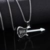 Guitar Pendant Titanium Steel Necklace Men's Hip-hop Fashion with The Trend of Men's Necklace Women's Necklace.