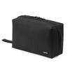 Sanwa Direct Gadget Large Freestanding Travel Pouch, Capacity, Double-Size, Accordion-Style, Pouch, Black, 200-BAGIN034BK