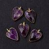 2pcs 12X15mm Quality Natural Stone Heart Pendant Labradorite Lapis Crystal Gem Charms for Jewelry Making DIY Necklace Earrings