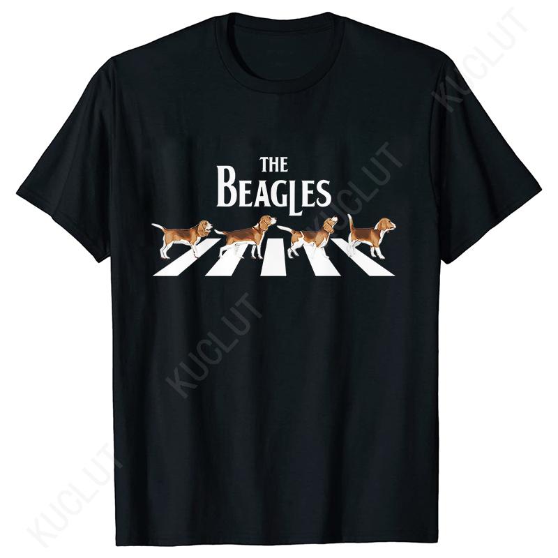 Women Classic T-Shirts Tops Fashion Casual Short Sleeve Round Neck Tees Shirt The Beagles Crazy Beagle Dog Female Clothing