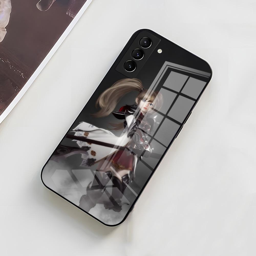 Чехол для телефона L-Lineage 2 для Samsung A56 A36 A26 A16 A15 A25 A35 A55 A14 A34 A24 A54 Стеклянный чехол