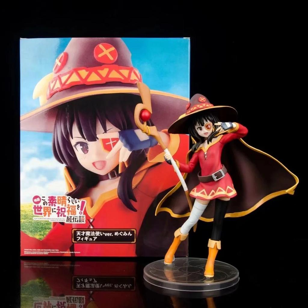 20СМ KonoSuba Благословение этого прекрасного мира Аниме Фигурка Мегумин Фигурки Милая Статуэтка Коллекционная Модель Игрушки