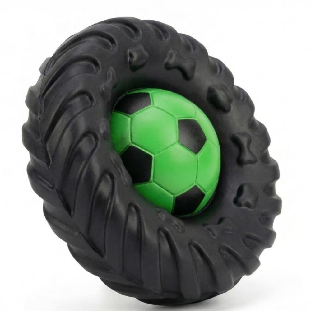 Elasticity Interactive Dog Toy Squeak Sound Dog Chew Wheel Toy Creative Molar Toys Indoor Play