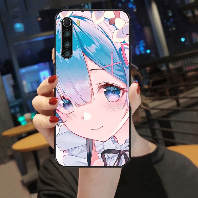 Rem Anime Cute Girl Phone Case For Xiaomi Mi 12 11T 10T 9T Lite Pro Ultra Note 10 Poco F3 F4 X4 GT Soft Black Phone Cover