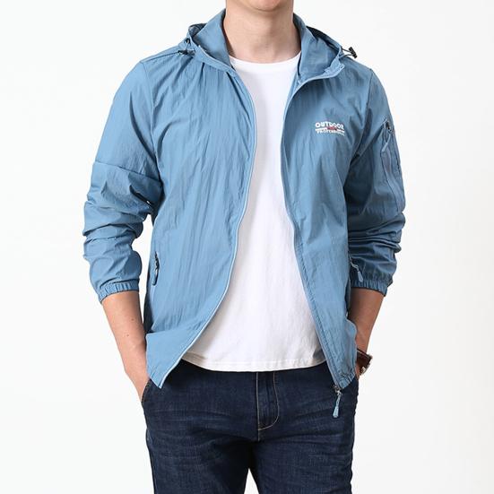 Унисекс солнцезащитная куртка с капюшоном, длинная тонкая быстросохнущая спортивная куртка с рукавами на открытом воздухе, однотонная солнцезащитная верхняя одежда с карманами