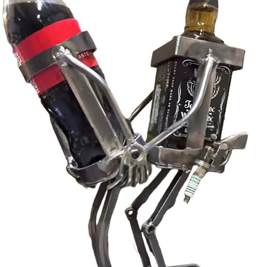 Metal Wine Bottle Holder Saucy Figure Drink Holder Bar Tabletop Wine Rack for Decorative Display Wine Enthusiasts Gift