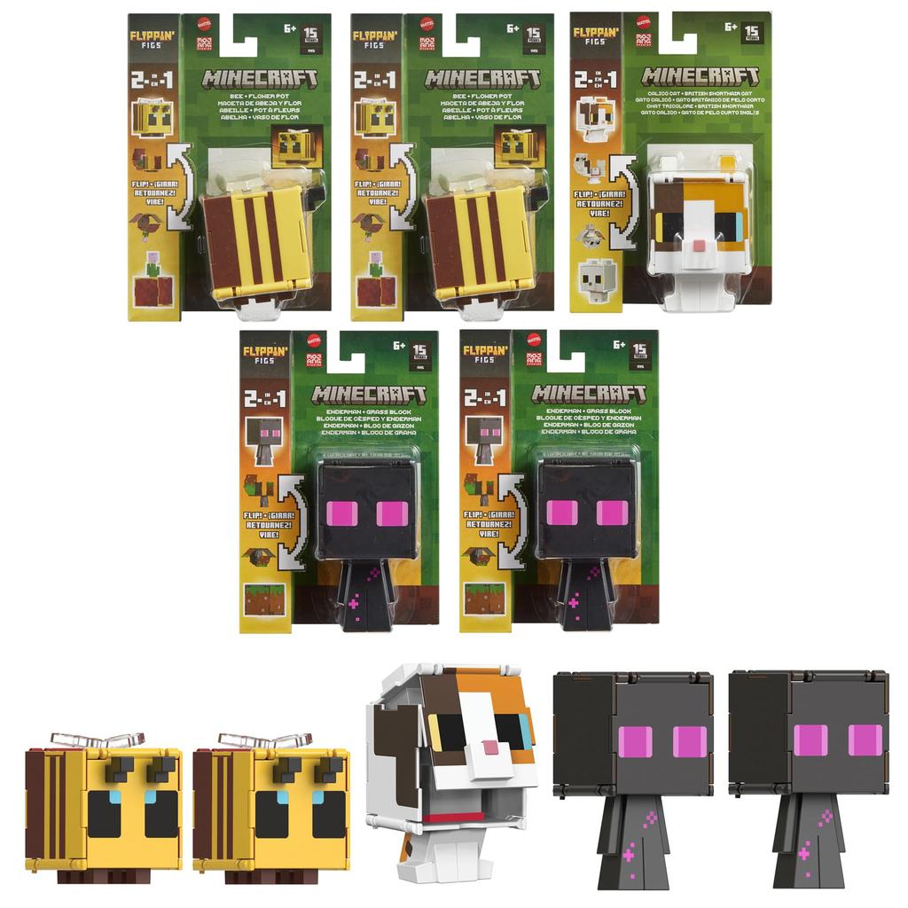 Minecraft Super Expanded Figures C Assortment 5 Pieces Box Sold Figures for Children Ages 6 and Up (MINECRAFT) 986C-HTL43