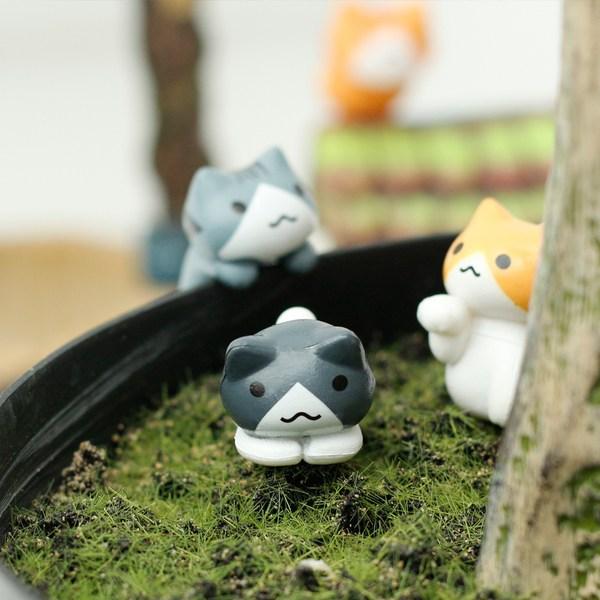 Set of 6 Cat Figures, 1 set,Korean Car Acc