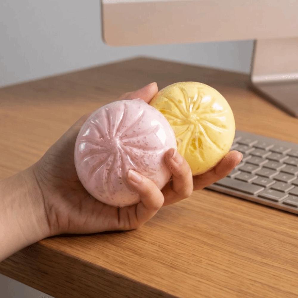 Realistic Bun Dumpling Squeeze Toy Cute Soft Sensory Fidget Ball Squishy Big Bun Kids Adults