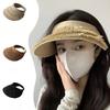 Летняя повязка на голову из рафии, шляпа с пустой тульей, защита от УФ-лучей, шляпа от солнца для женских приморских путешествий, соломенная шляпа